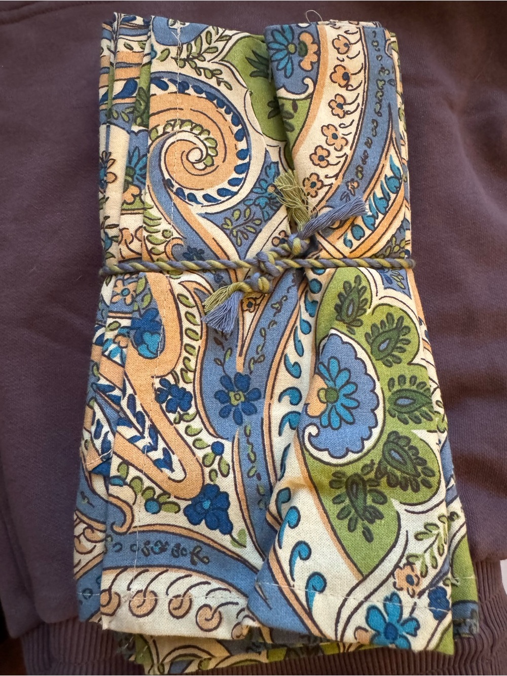 April Cornell Paisley Napkins set of 10 16x26 100 cotton